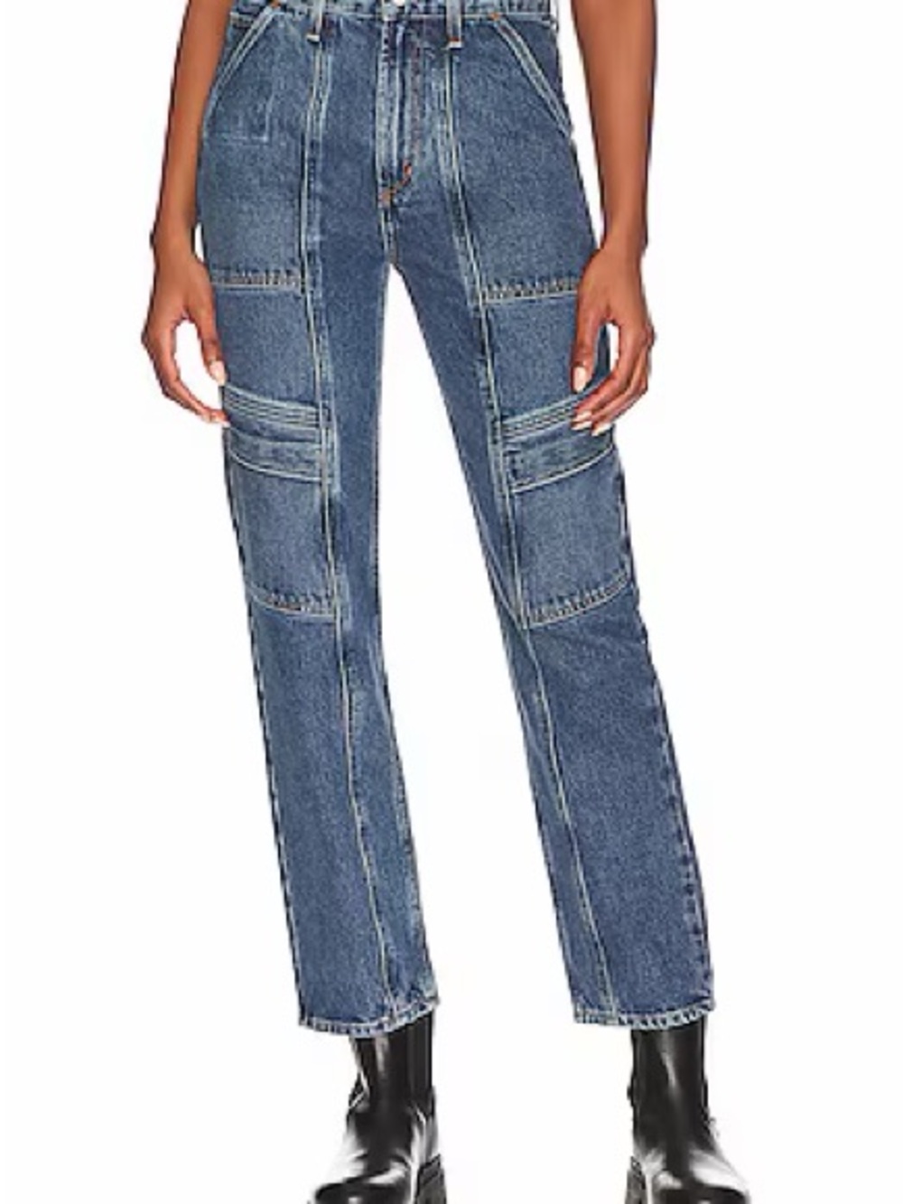 Agolde- Women’s Blue Straight-Leg Jeans